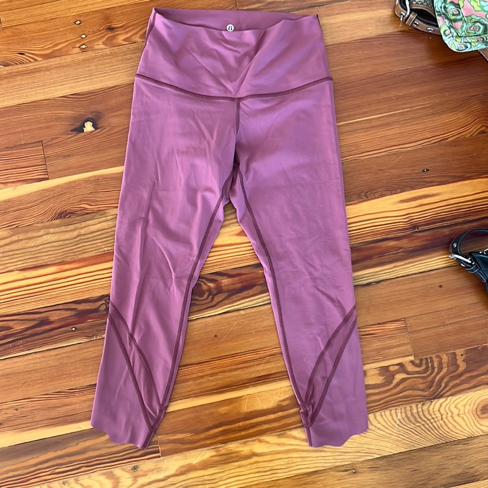 mauve Lululemon leggings size 8